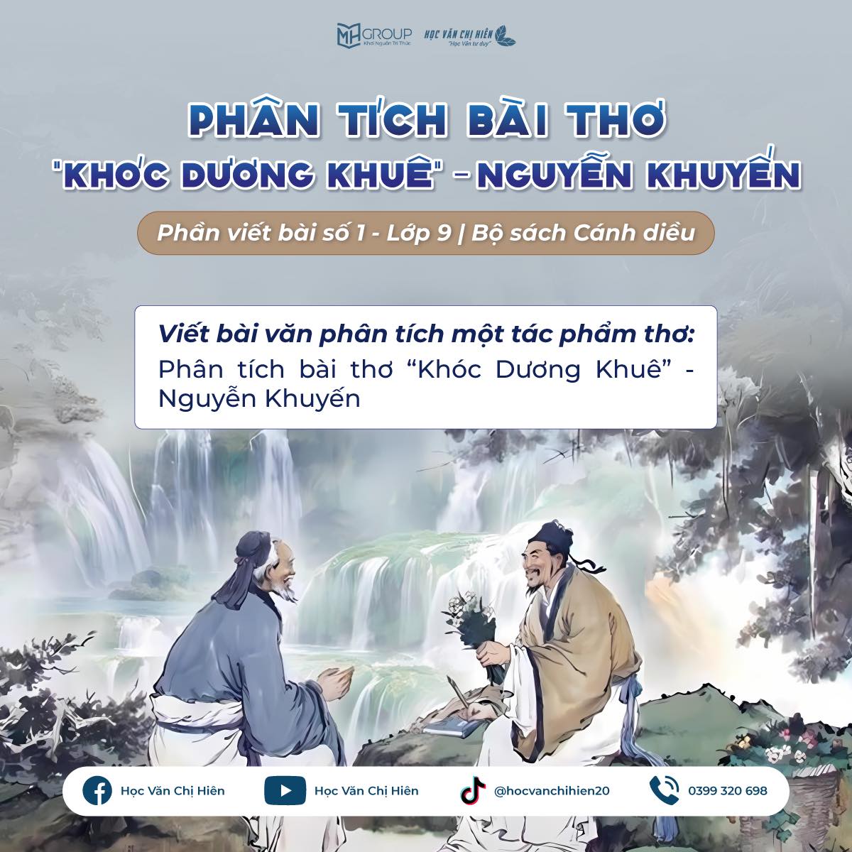 BÀI VĂN PHÂN TÍCH MỘT TÁC PHẨM THƠ | PHÂN TÍCH BÀI THƠ “KHÓC DƯƠNG KHUÊ” - NGUYỄN KHUYẾN