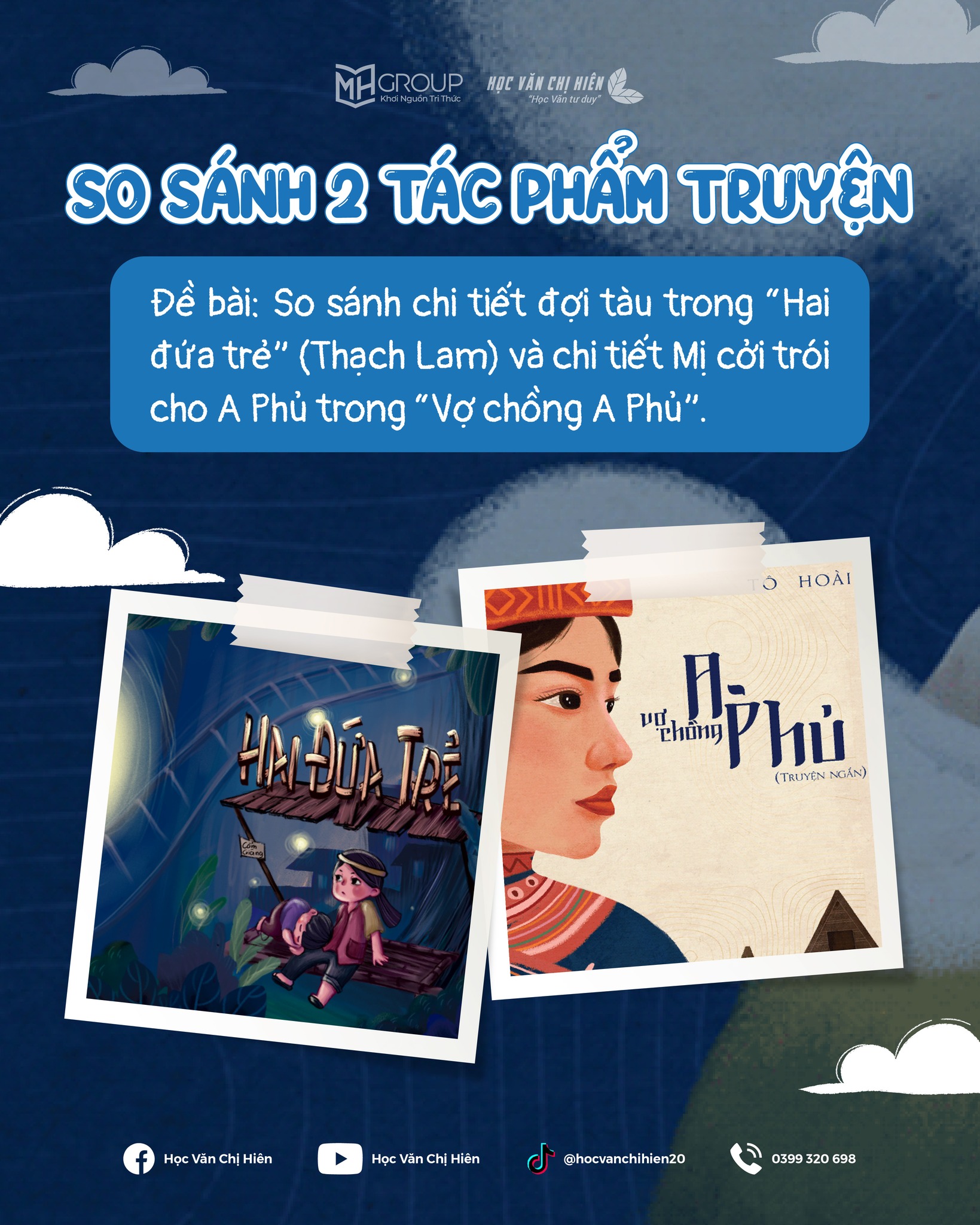 VIẾT BÀI VĂN SO SÁNH, ĐÁNH GIÁ HAI TÁC PHẨM TRUYỆN || SO SÁNH CHI TIẾT ĐỢI TÀU TRONG "HAI ĐỨA TRẺ" VÀ CHI TIẾT MỊ CỞI TRÓI CHO A PHỦ TRONG "VỢ CHỒNG A PHỦ"