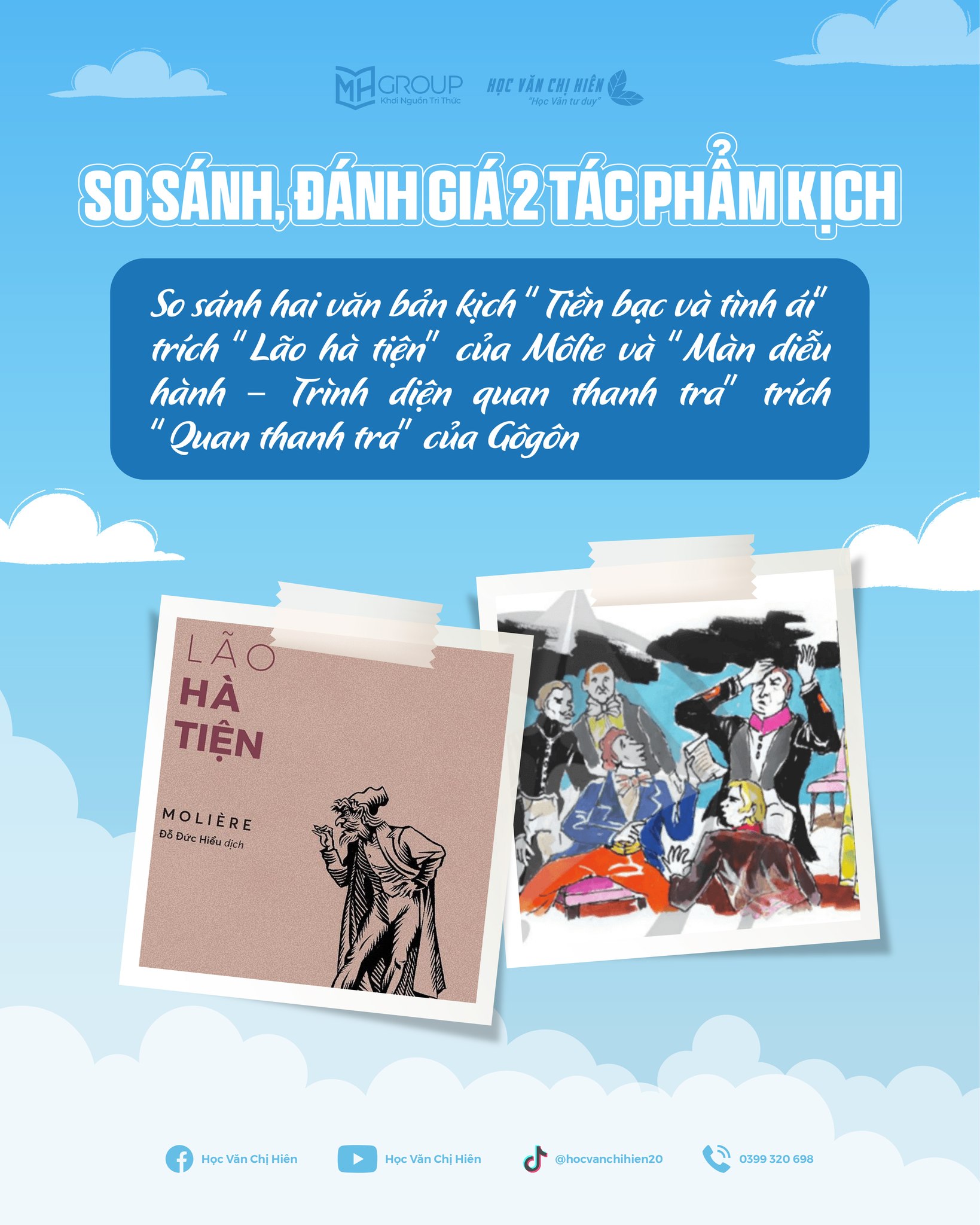 BÀI NGHỊ LUẬN SO SÁNH, ĐÁNH GIÁ 2 TÁC PHẨM KỊCH | SO SÁNH HAI VĂN BẢN KỊCH “TIỀN BẠC VÀ TÌNH ÁI” VÀ “MÀN DIỄU HÀNH – TRÌNH DIỆN QUAN THANH TRA”