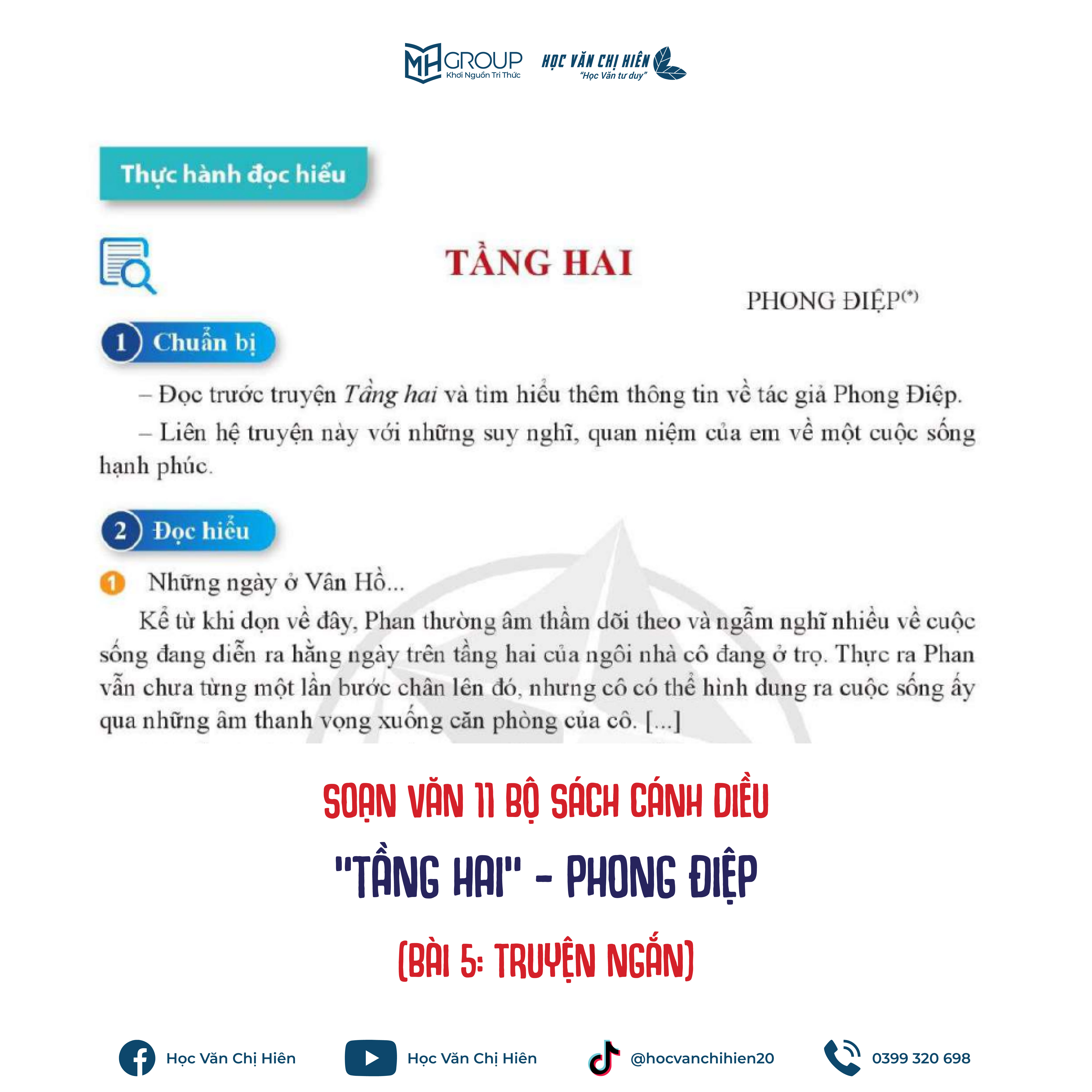 SOẠN VĂN 11 BỘ SÁCH CÁNH DIỀU | "TẦNG HAI" - PHONG ĐIỆP (BÀI 5: TRUYỆN NGẮN)