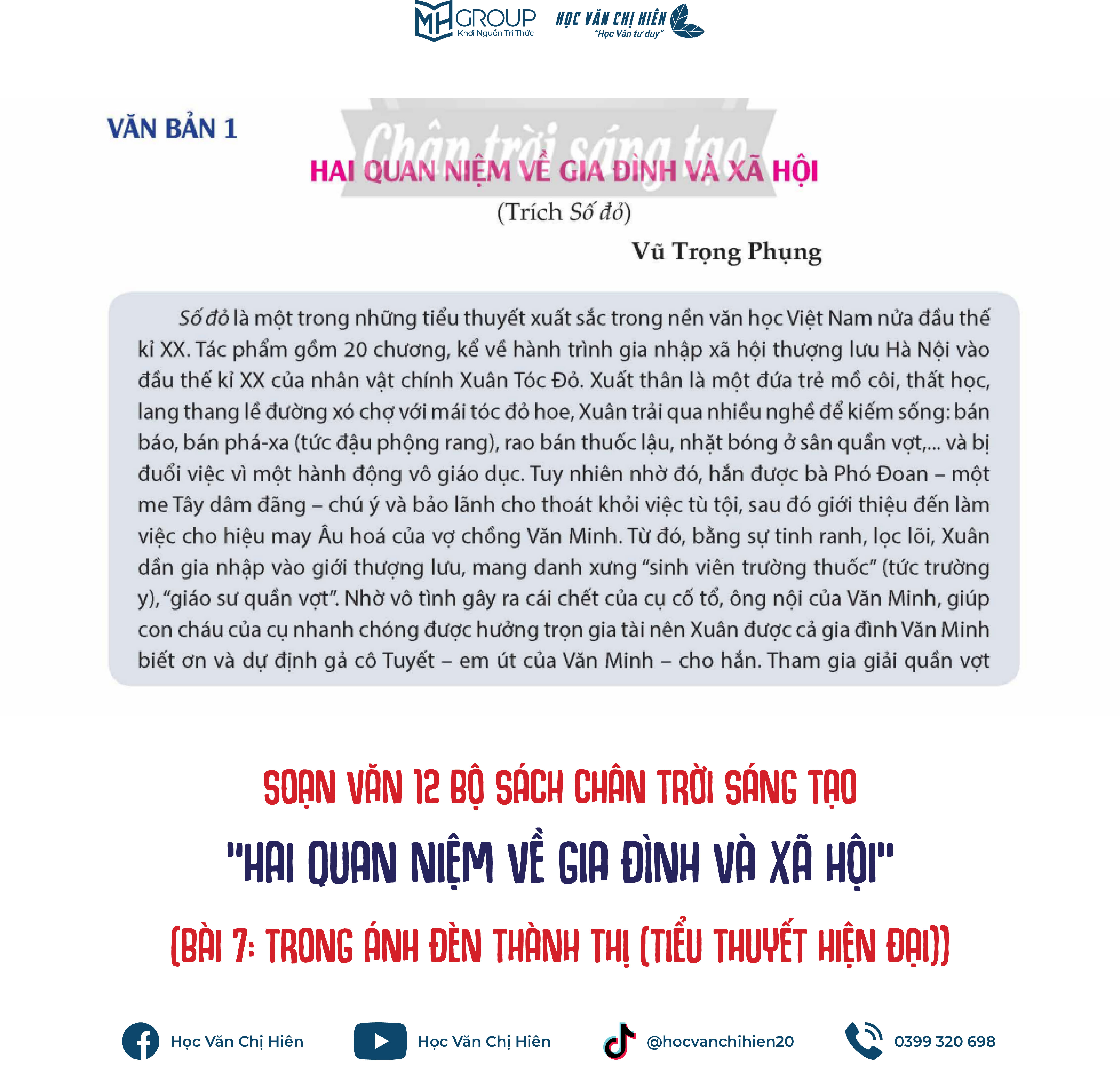 SOẠN VĂN 12 BỘ SÁCH CHÂN TRỜI SÁNG TẠO | "HAI QUAN NIỆM VỀ GIA ĐÌNH VÀ XÃ HỘI" (BÀI 7: TRONG ÁNH ĐÈN THÀNH THỊ (TIỂU THUYẾT HIỆN ĐẠI))