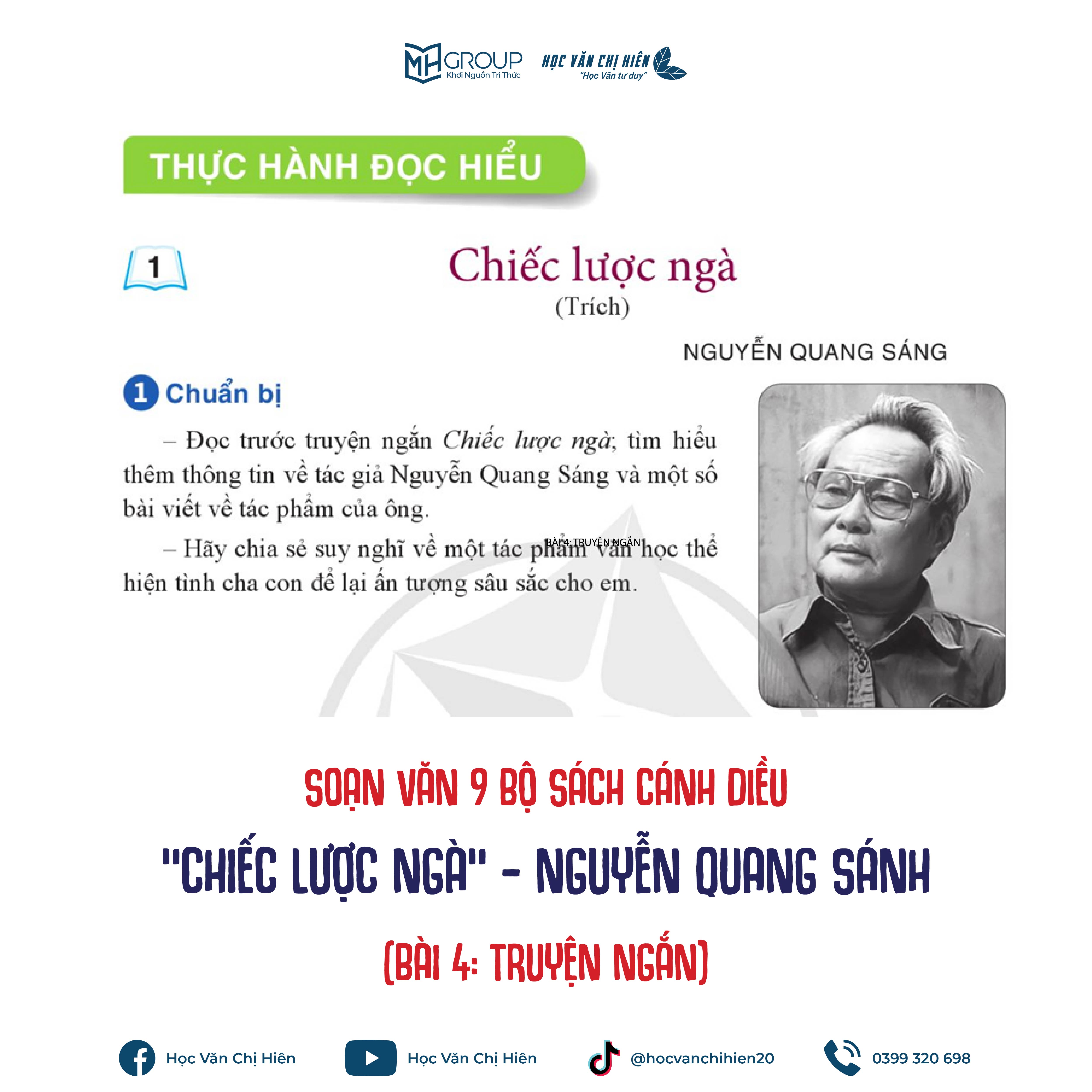 SOẠN VĂN 9 BỘ SÁCH CÁNH DIỀU | "CHIẾC LƯỢC NGÀ" - NGUYỄN QUANG SÁNH (BÀI 4: TRUYỆN NGẮN)