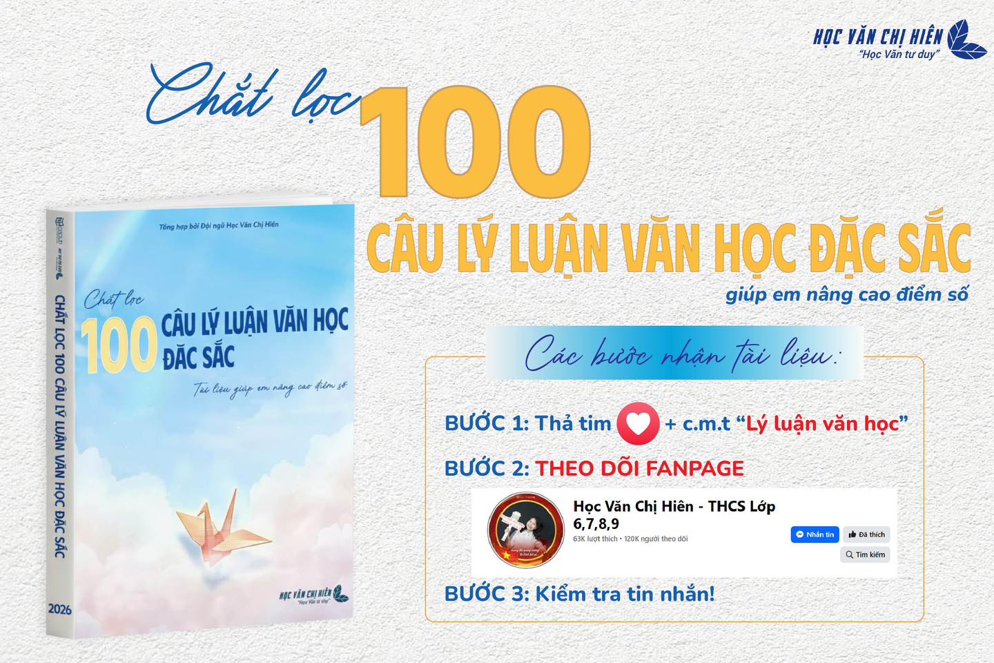 TỔNG HỢP 100 CÂU LÝ LUẬN VĂN HỌC GIÚP EM NÂNG CẤP DIỄN ĐẠT