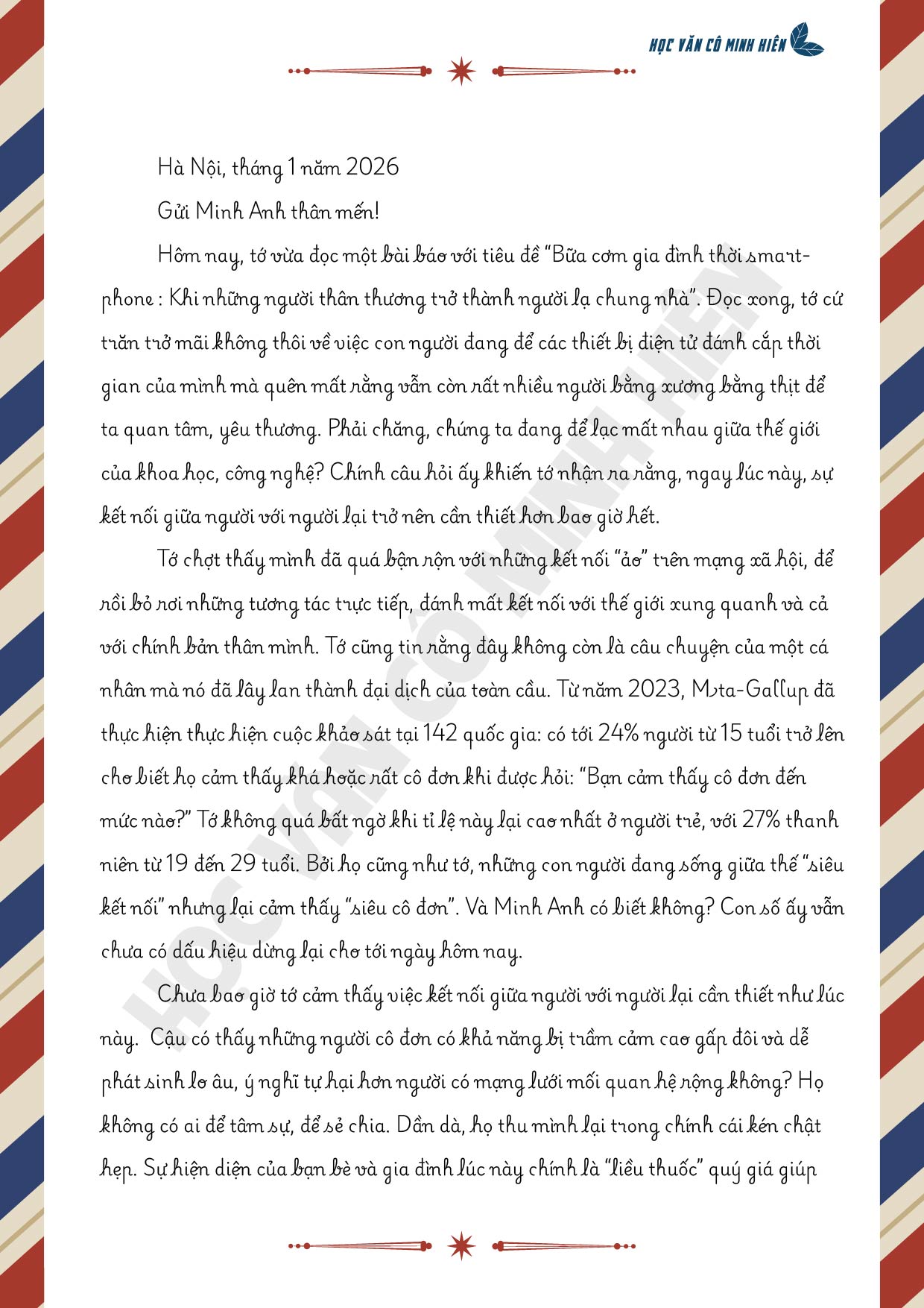 💌💌 VIẾT THƯ UPU LẦN THỨ 55 (2026)