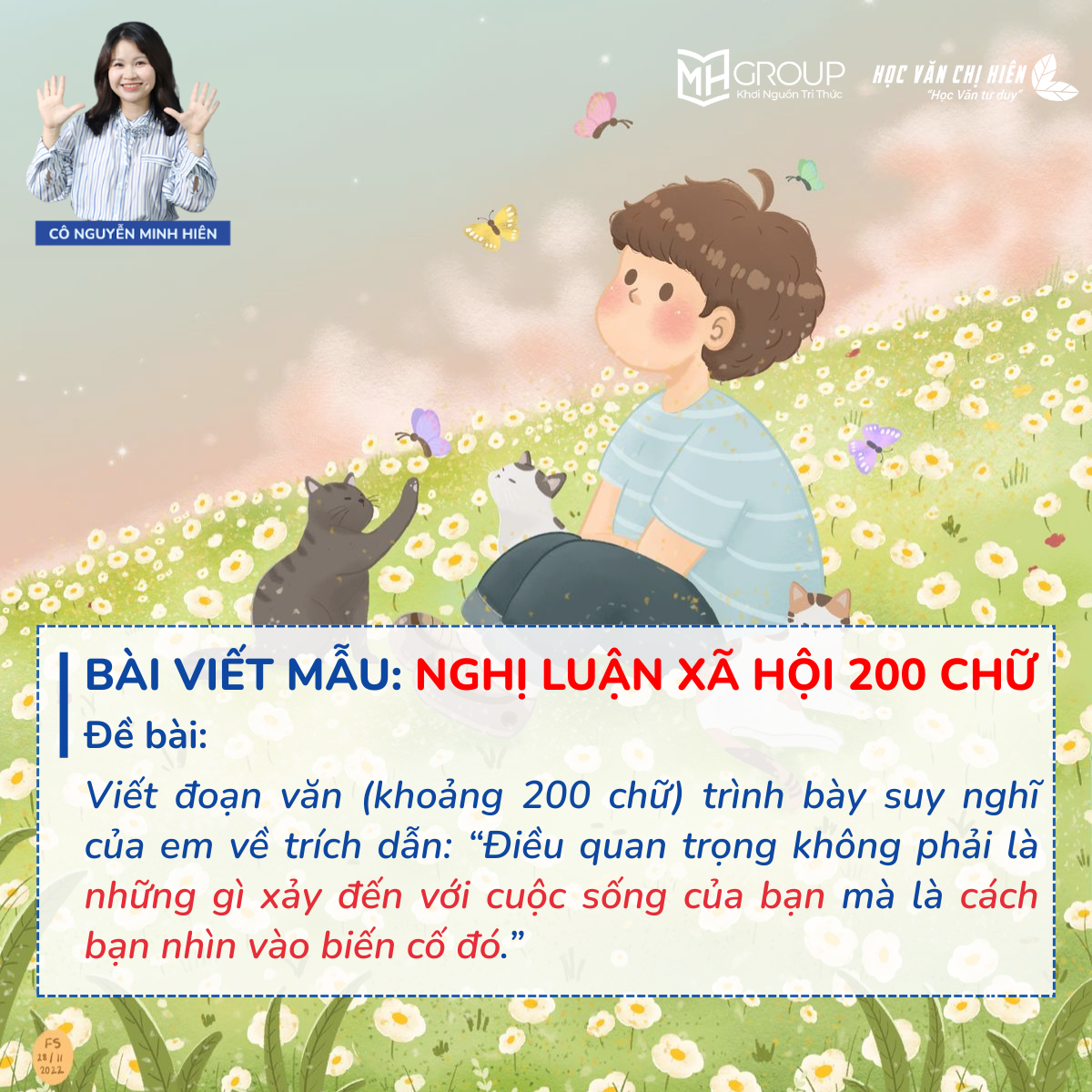 NGHỊ LUẬN XÃ HỘI | ĐIỀU QUAN TRỌNG KHÔNG PHẢI LÀ NHỮNG GÌ XẢY ĐẾN VỚI CUỘC SỐNG CỦA BẠN MÀ LÀ CÁCH BẠN NHÌN VÀO BIẾN CỐ ĐÓ"